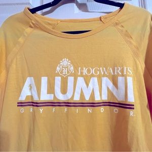 Harry Potter Hogwarts Alumni Gryffindor yellow long sleeve women’s top